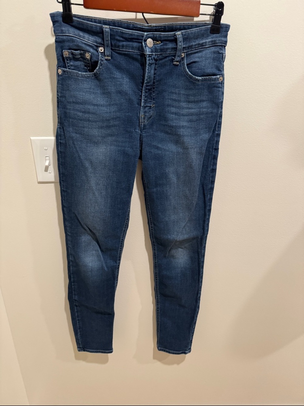 Lucky Brand Blue Denim Jeans with Contrast Stitching